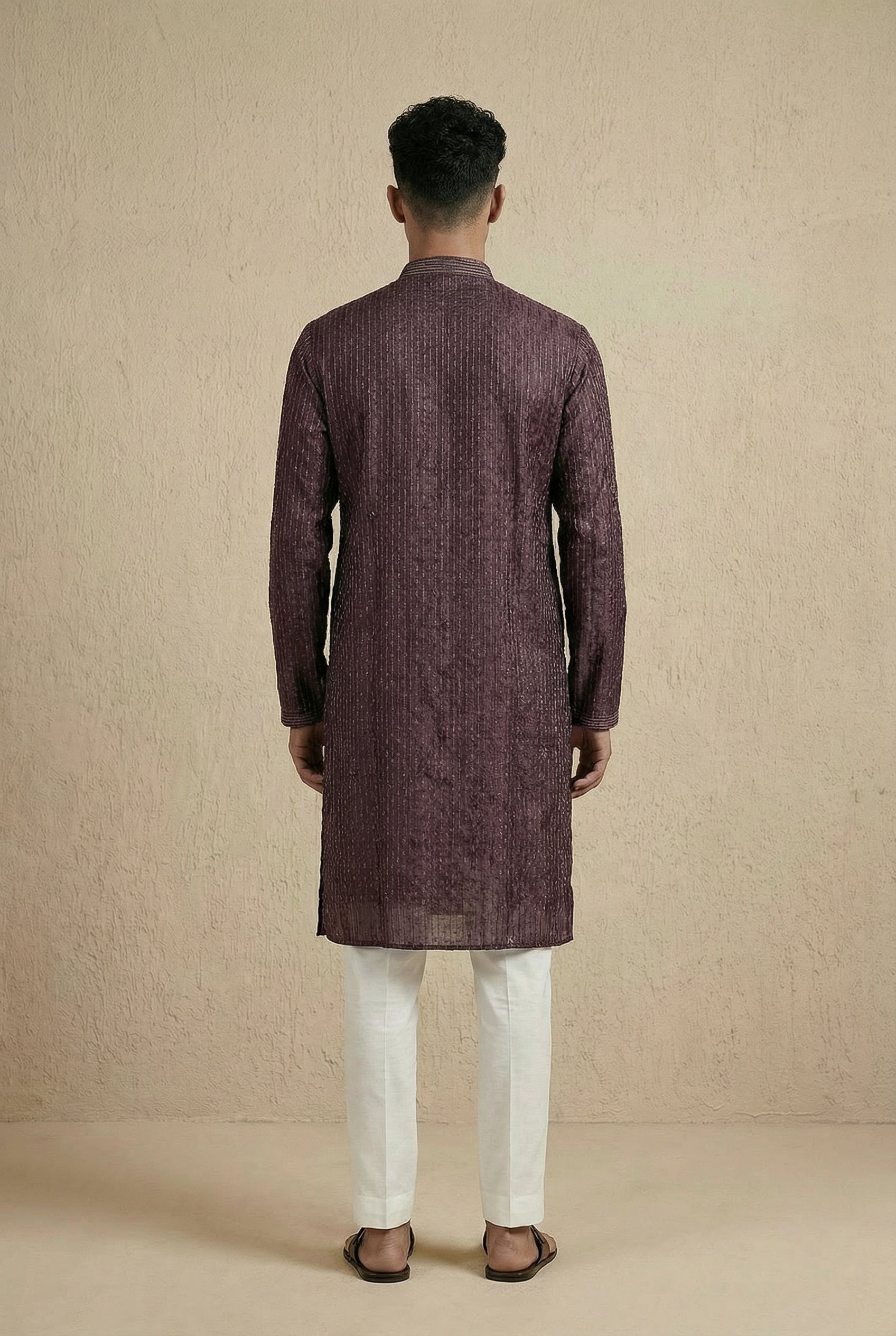 Textured Silk Kurta Set