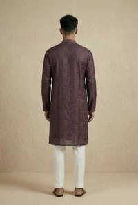 Textured Silk Kurta Set