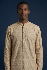 Textured Threadwork Kurta