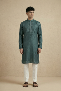 Textured Silk Kurta Set