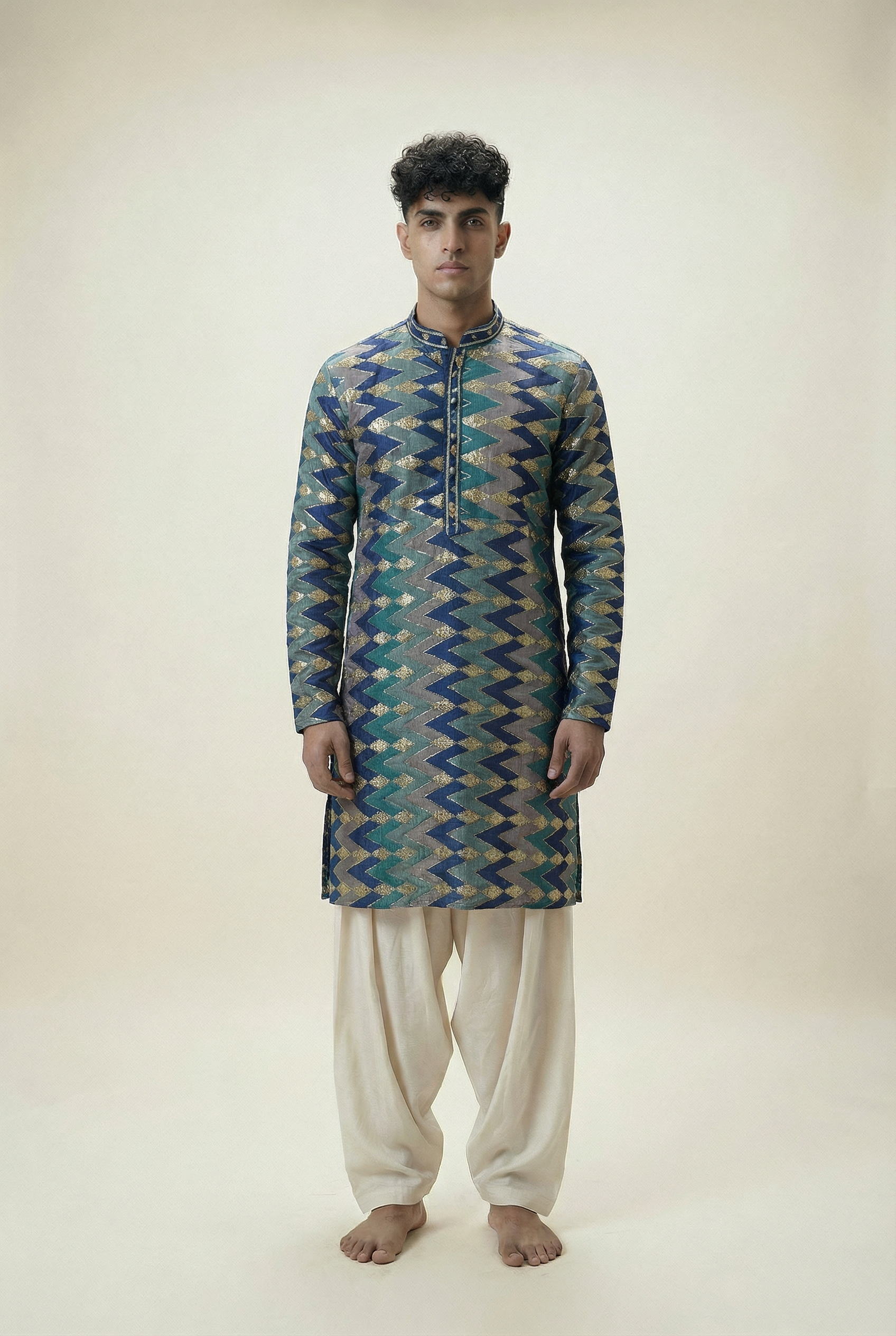 Zigzag Kurta Patiyala Set