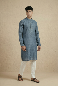 Textured Silk Kurta Set