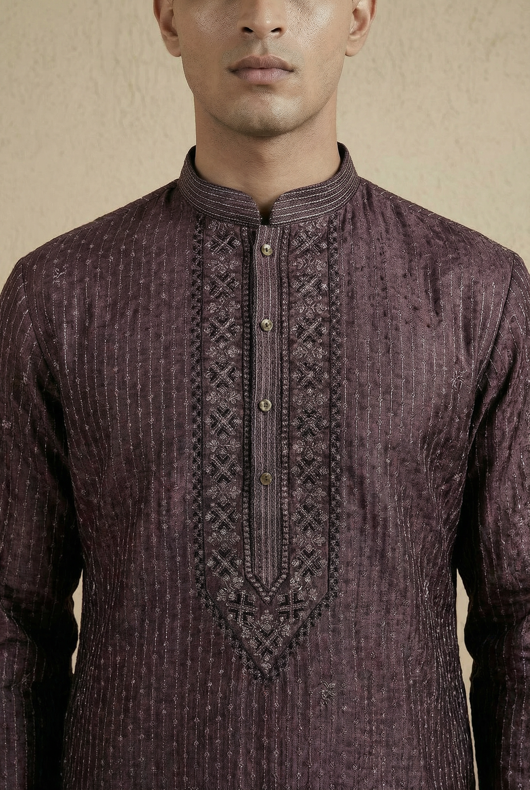 Textured Silk Kurta Set