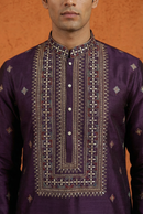 Heritage Box Embroidered Silk Kurta Set