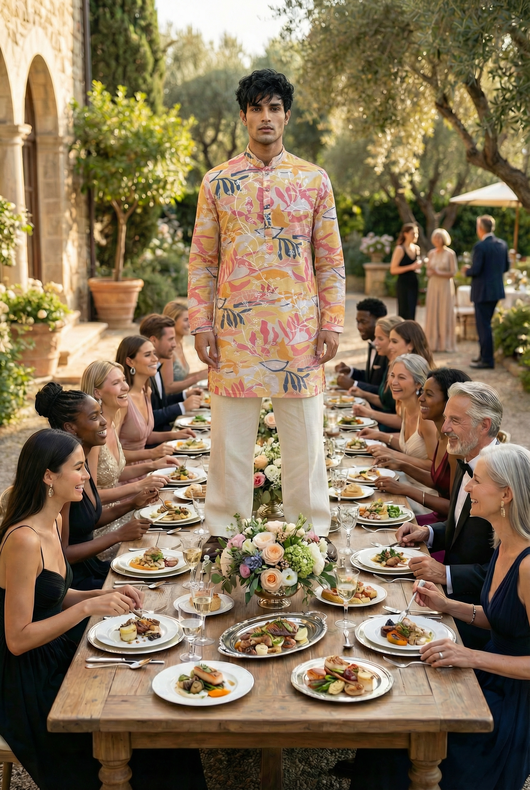 Multi Color Printed Kurta