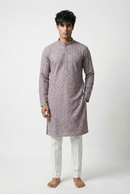 Self Floral Jaal Embroidered Kurta Set