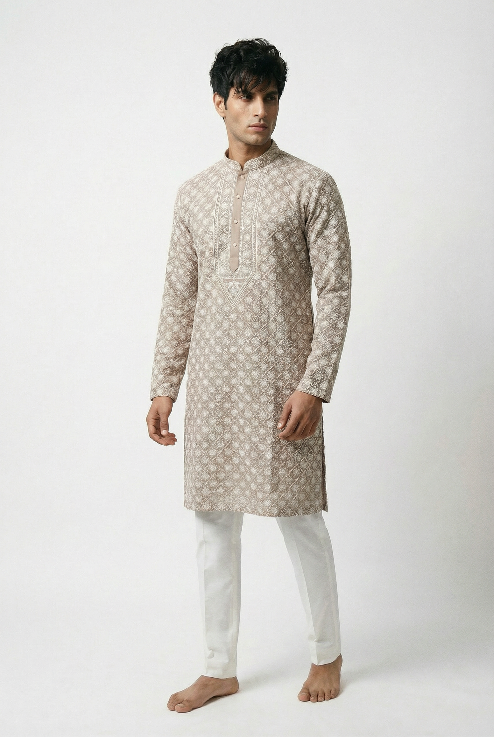 Floral Jaal Embroidered Kurta Set