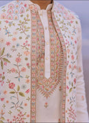 Floral open jacket set