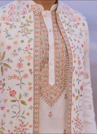 Floral open jacket set